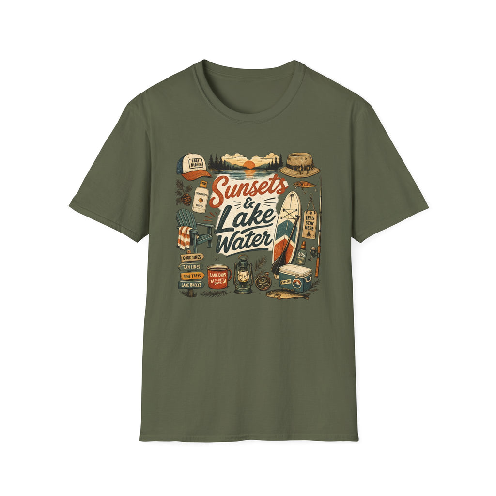 Sunsets And Lake Water T-Shirt