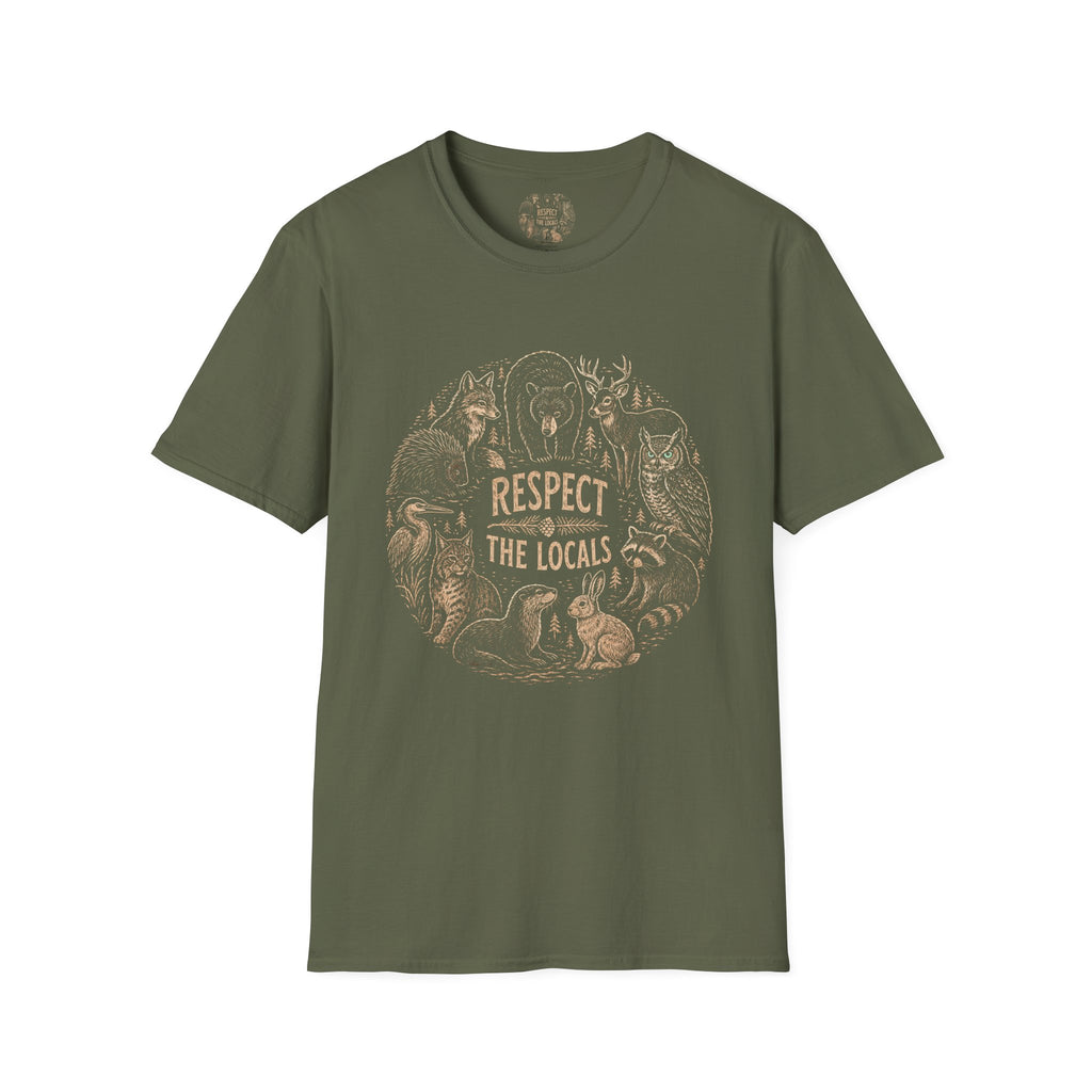 Respect The Locals Woodland Animals T-Shirt