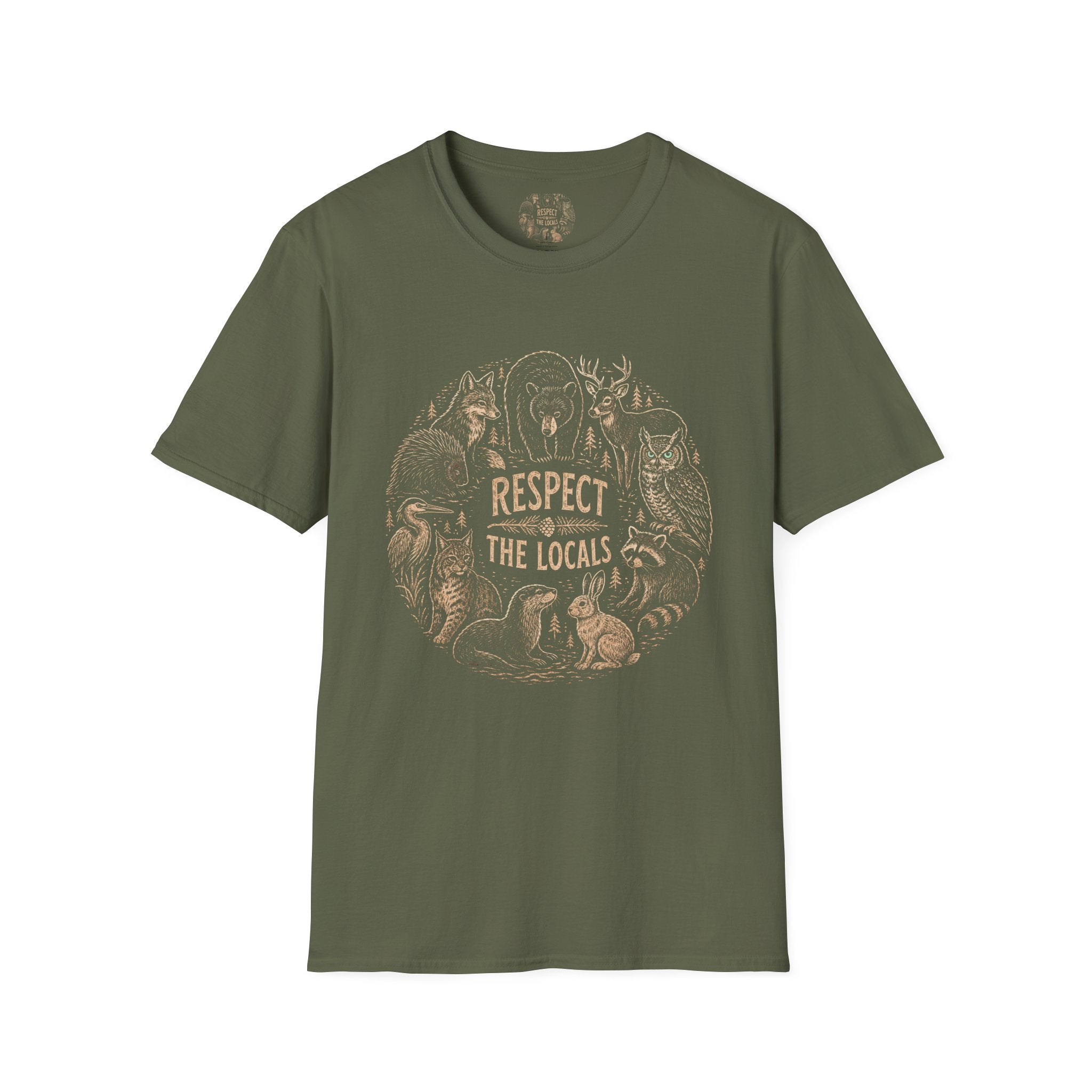 Respect The Locals Woodland Animals T-Shirt
