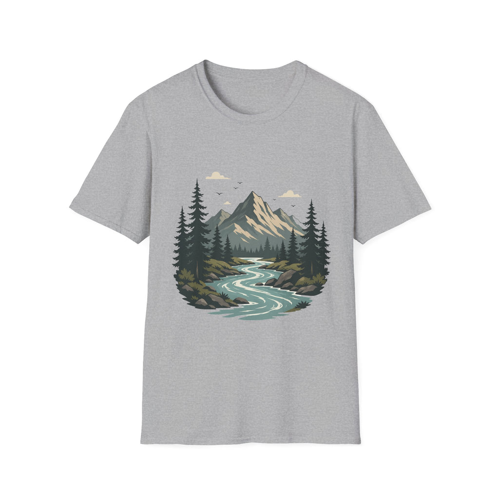 Mountain River Scene T-Shirt