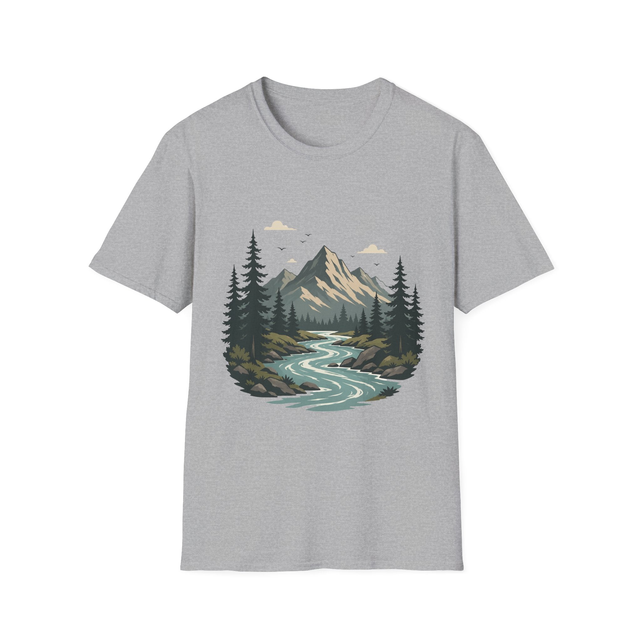 Mountain River Scene T-Shirt