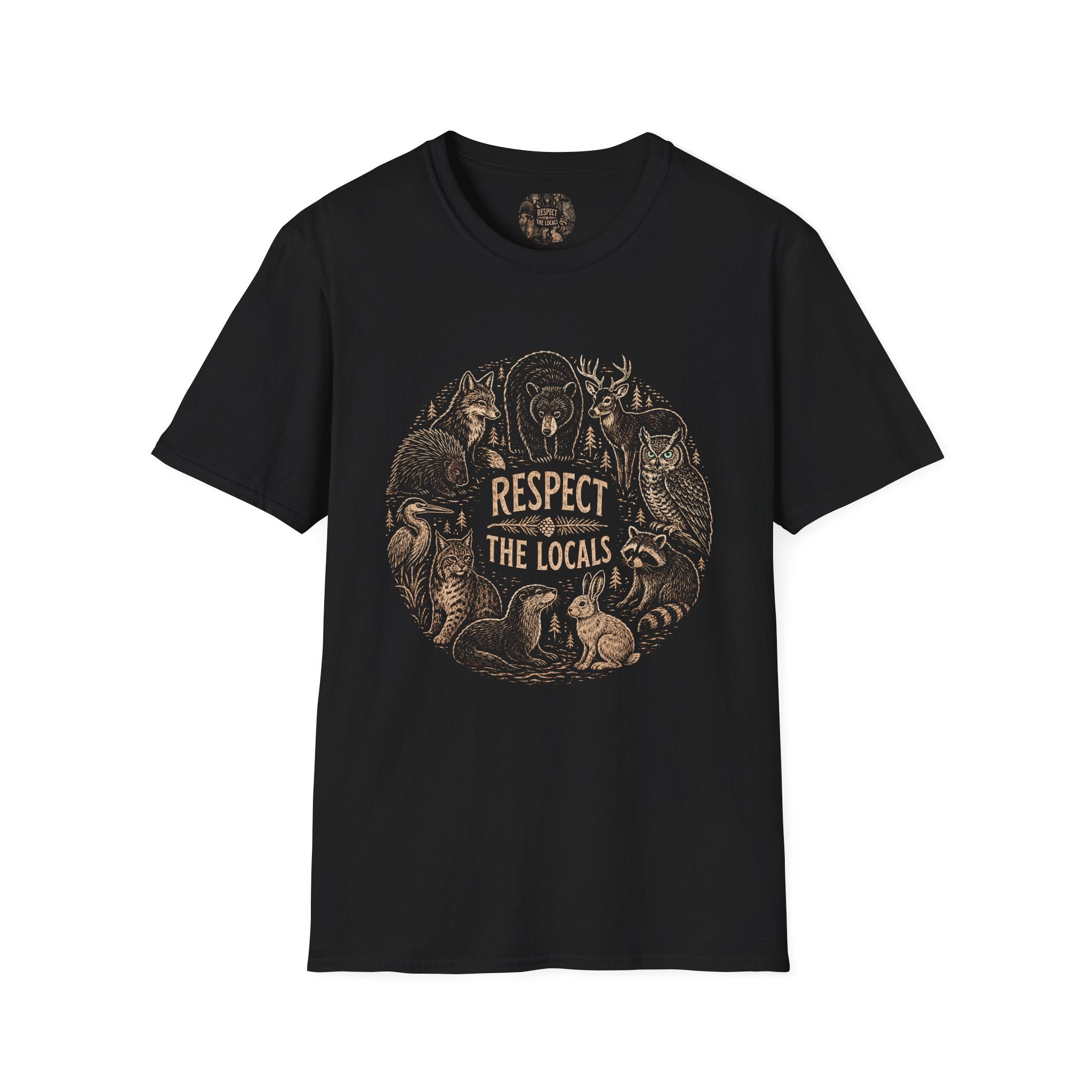 Respect The Locals Woodland Animals T-Shirt