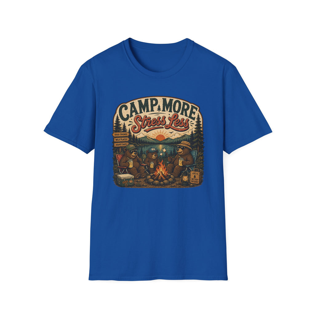 Camp More Stress Less - T-Shirt