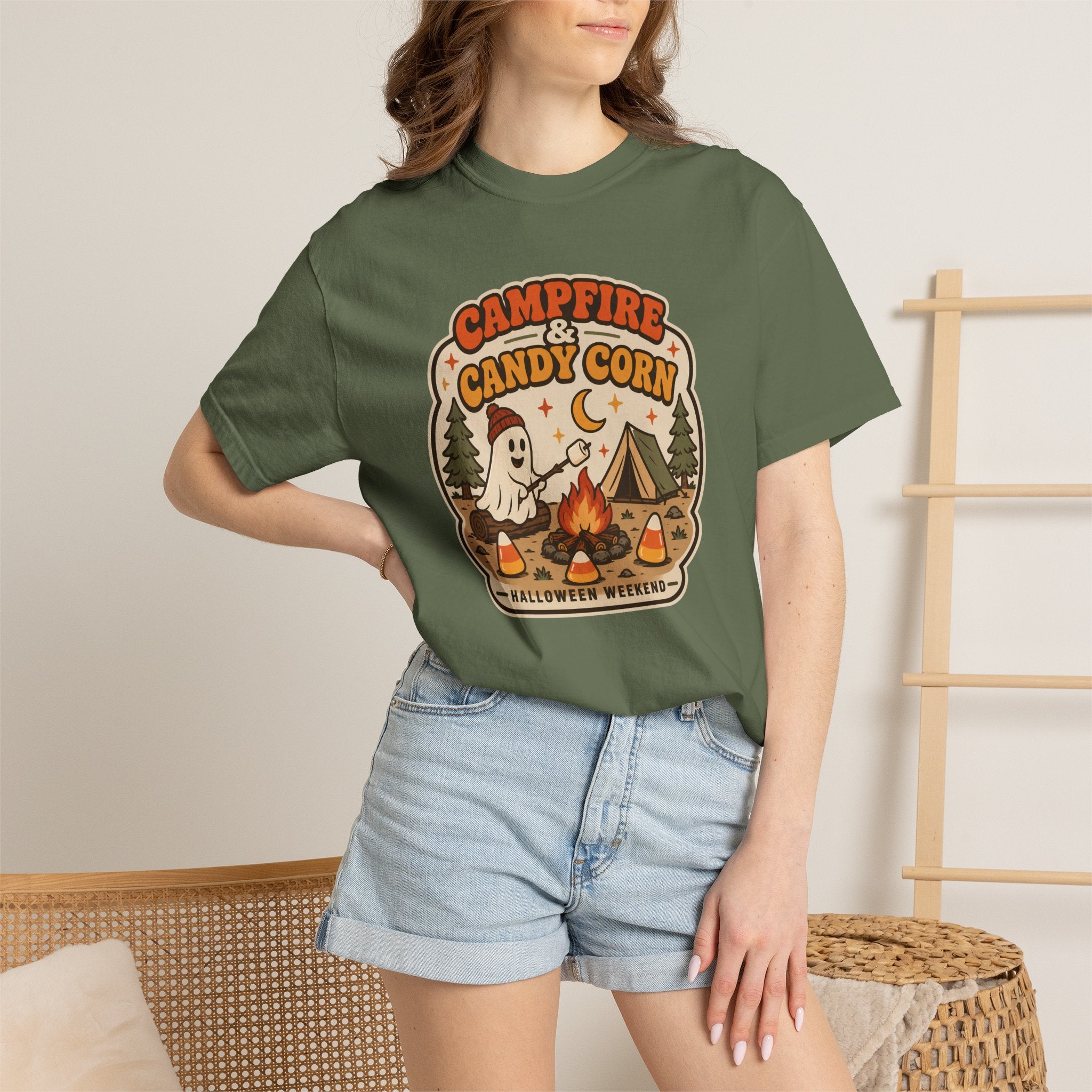Campfire and Candy Corn - Comfort Colors T-Shirt