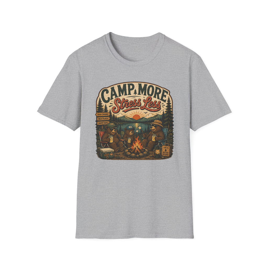Camp More Stress Less - T-Shirt