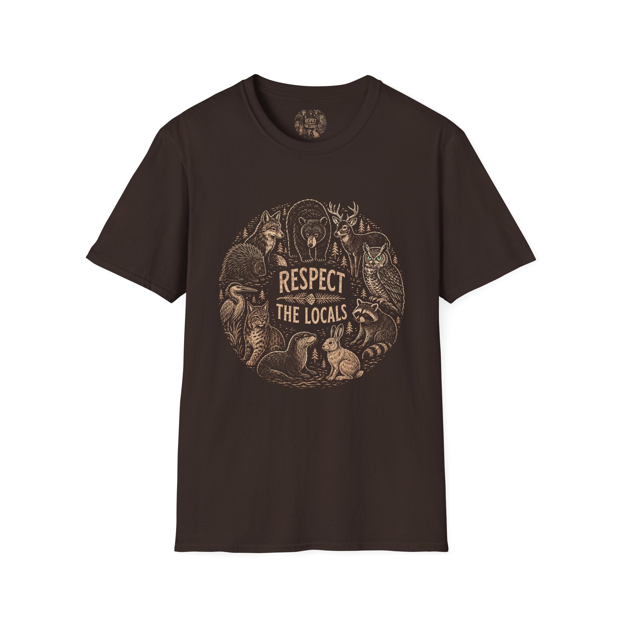 Respect The Locals Woodland Animals T-Shirt