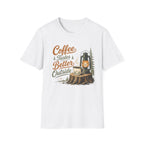 Coffee Is Better Outside graphic on a unisex cotton tee — Trail & Ember Co. outdoor apparel