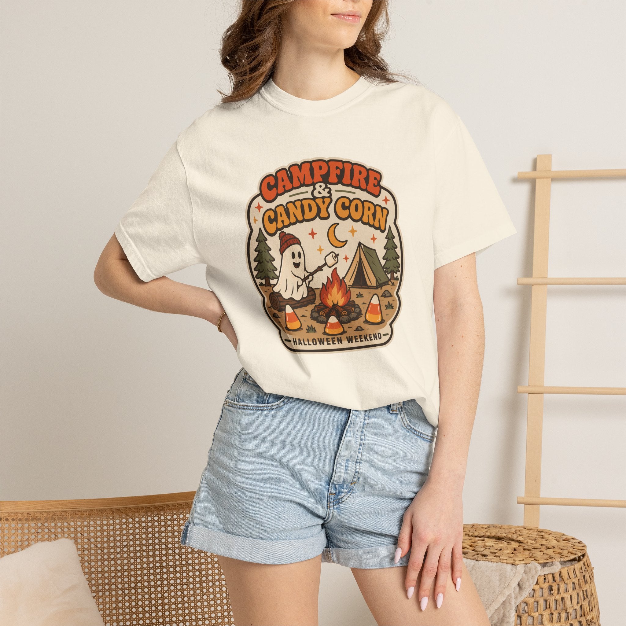 Campfire and Candy Corn - Comfort Colors T-Shirt