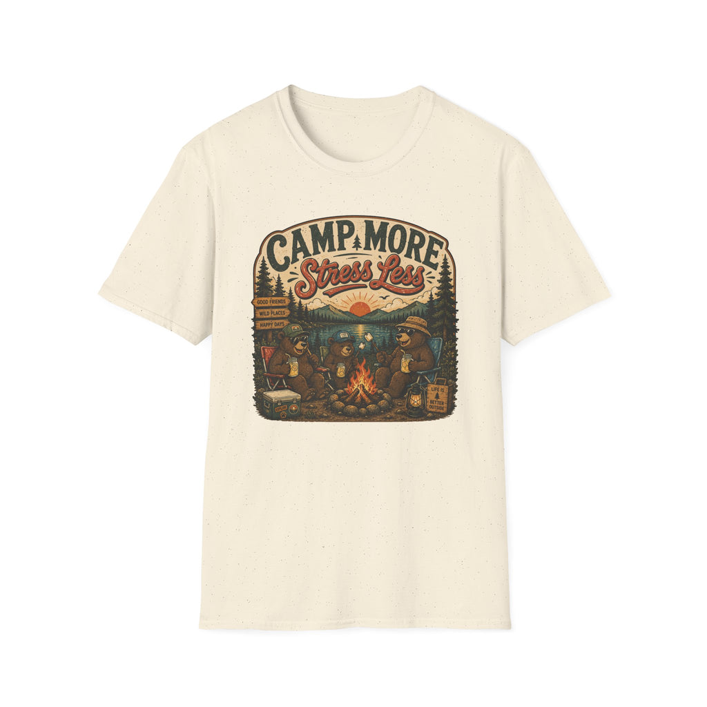 Camp More Stress Less - T-Shirt