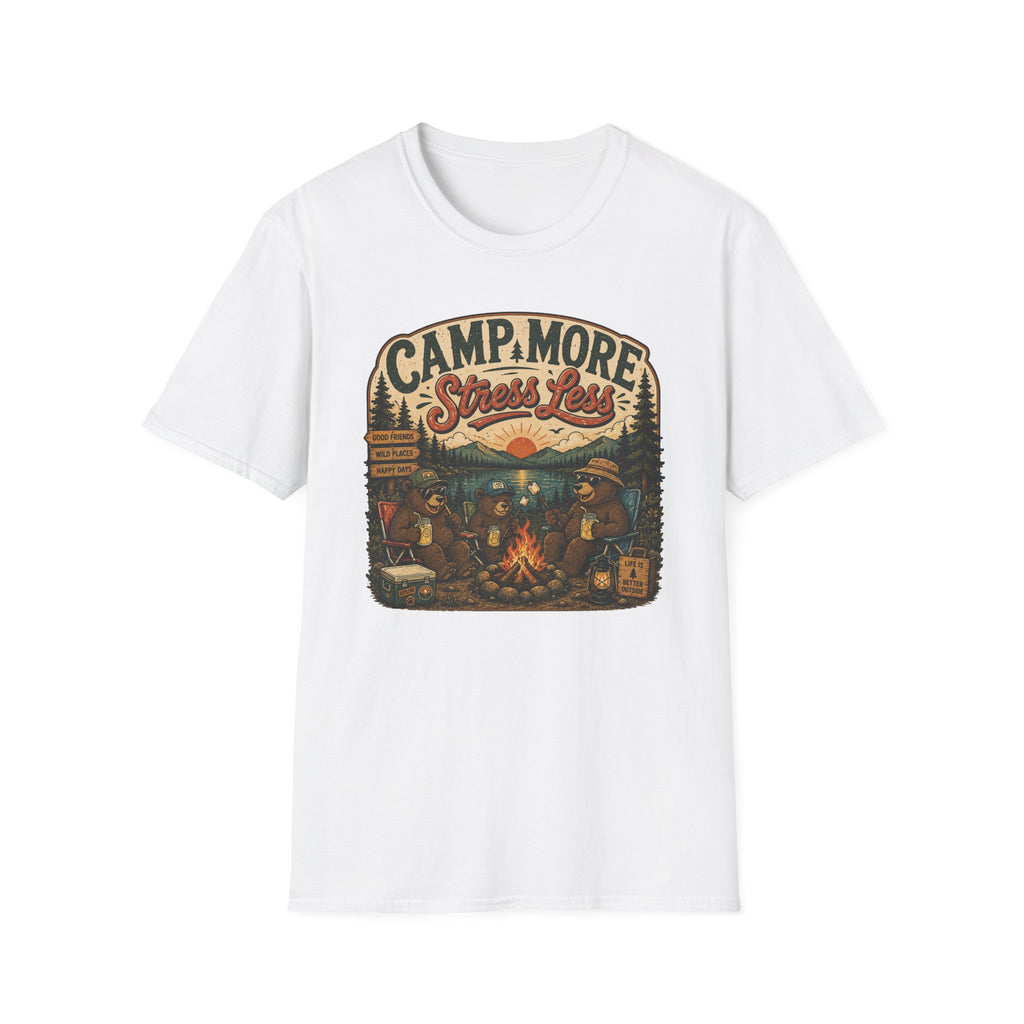 Camp More Stress Less - T-Shirt