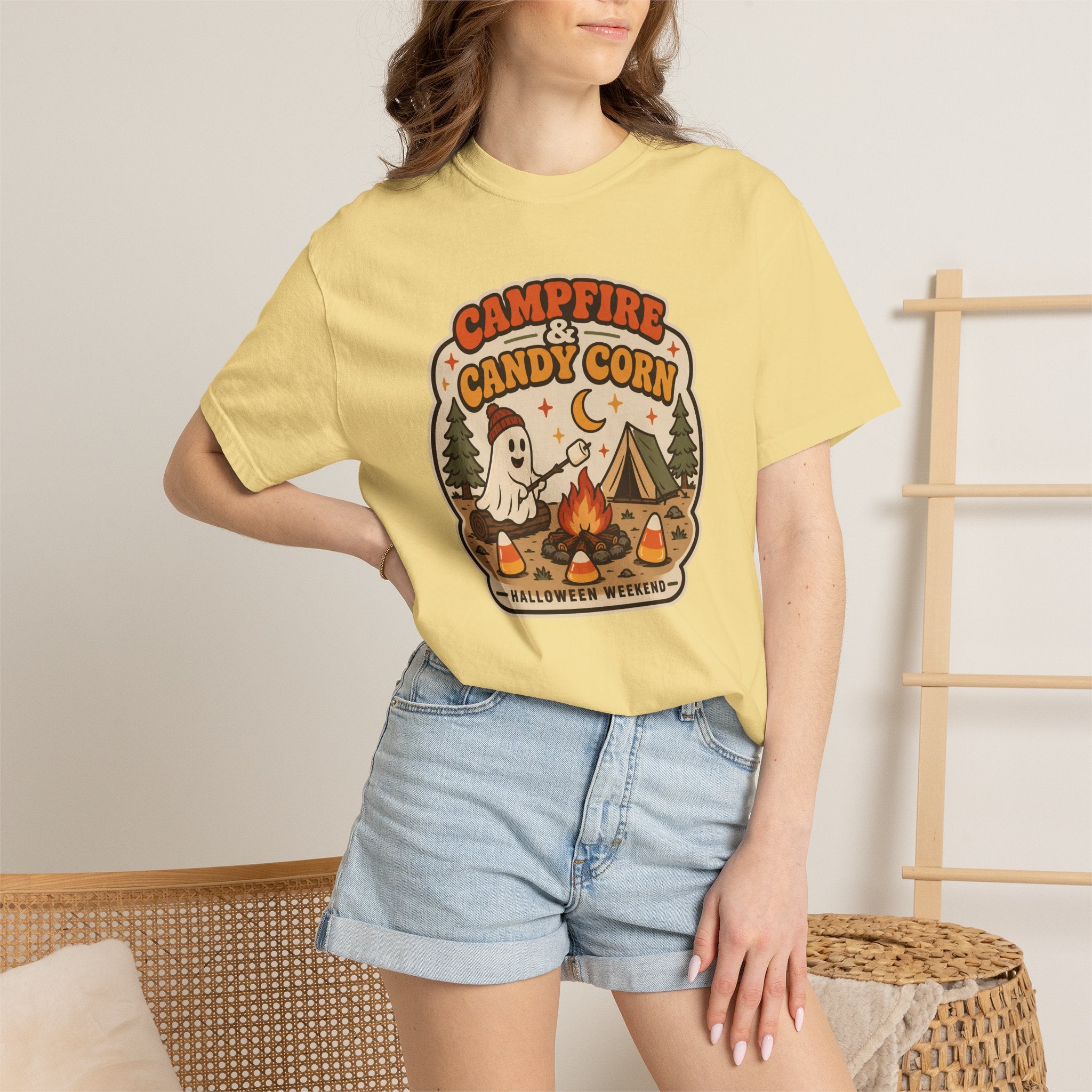 Campfire and Candy Corn - Comfort Colors T-Shirt