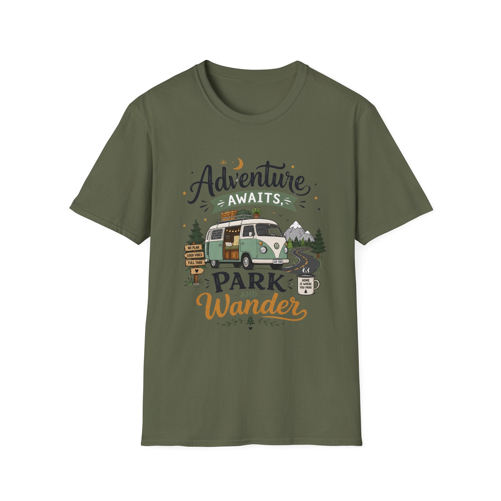 Adventure Awaits Camper T-Shirt