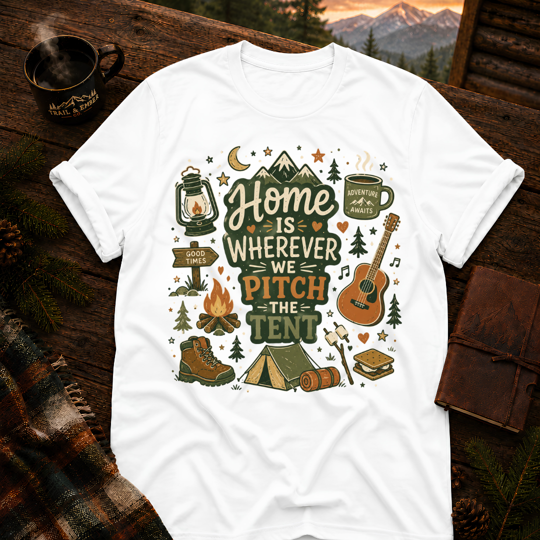 Home Is Where the Tent Is Pitched - T-Shirt