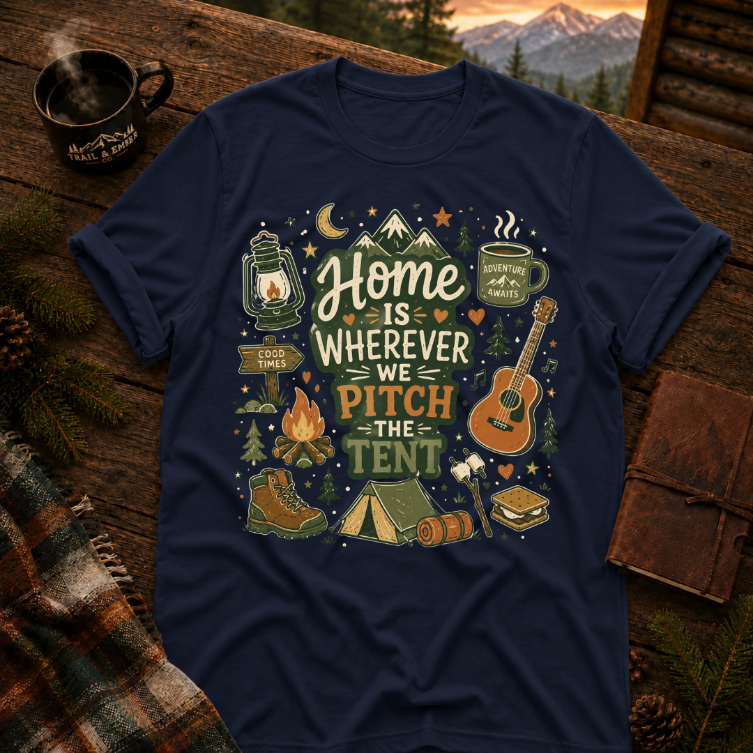 Home Is Where the Tent Is Pitched - T-Shirt