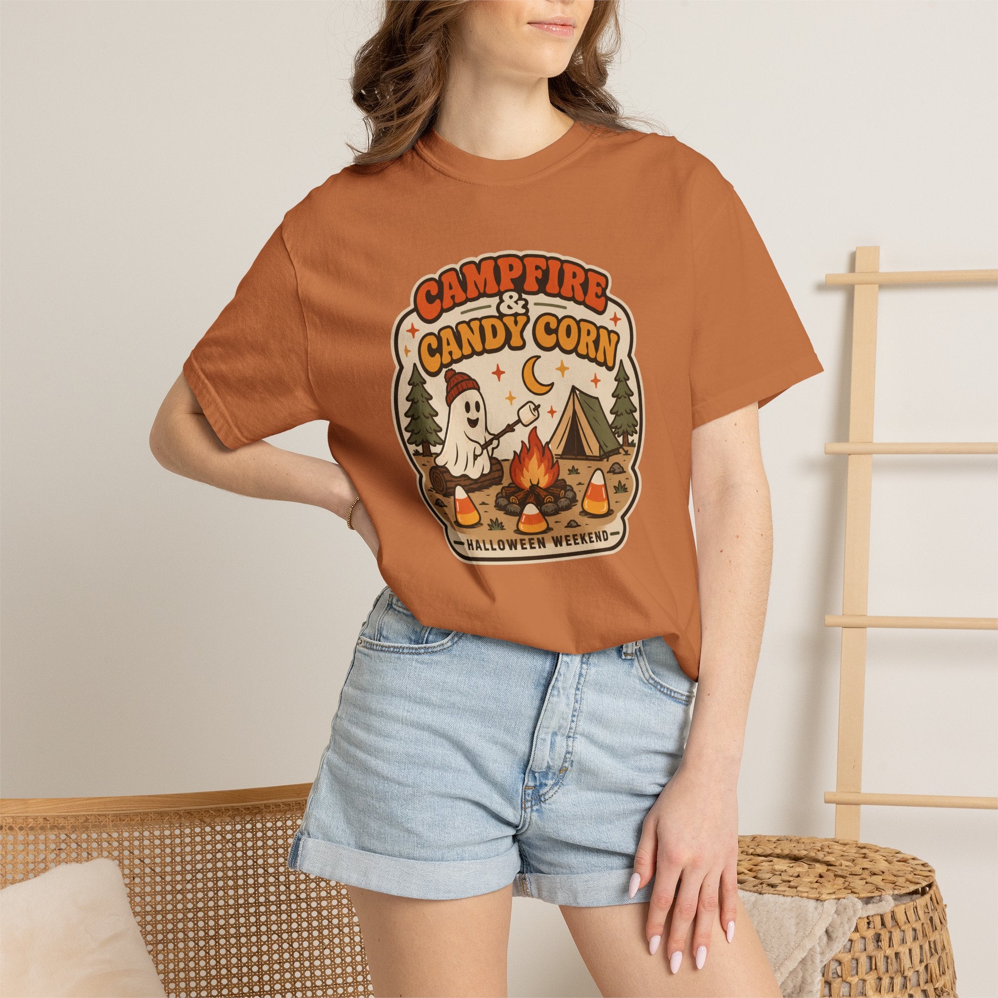 Campfire and Candy Corn - Comfort Colors T-Shirt