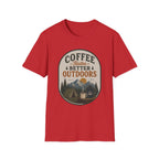 Coffee Tastes Better Outdoors Badge T-Shirt
