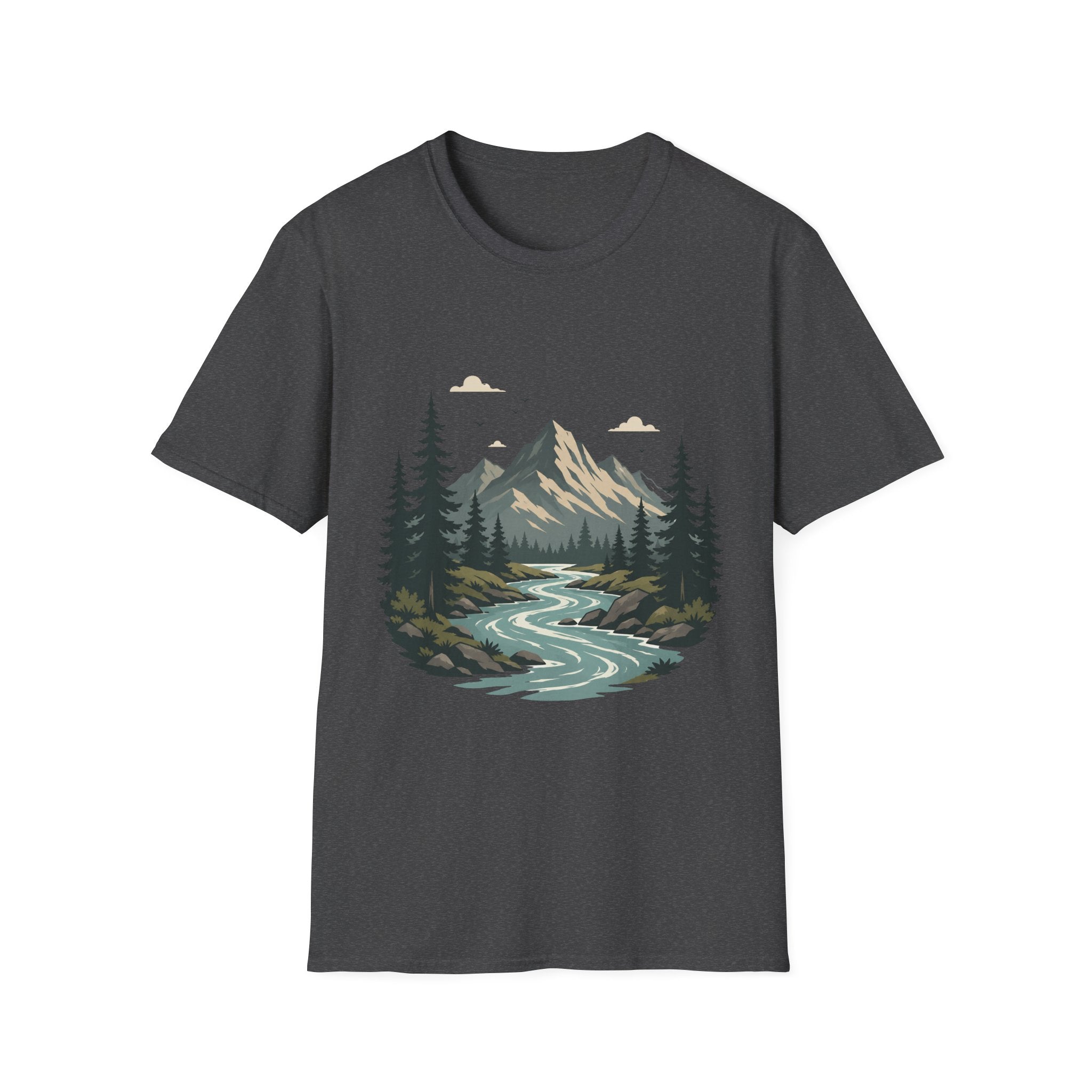 Mountain River Scene T-Shirt