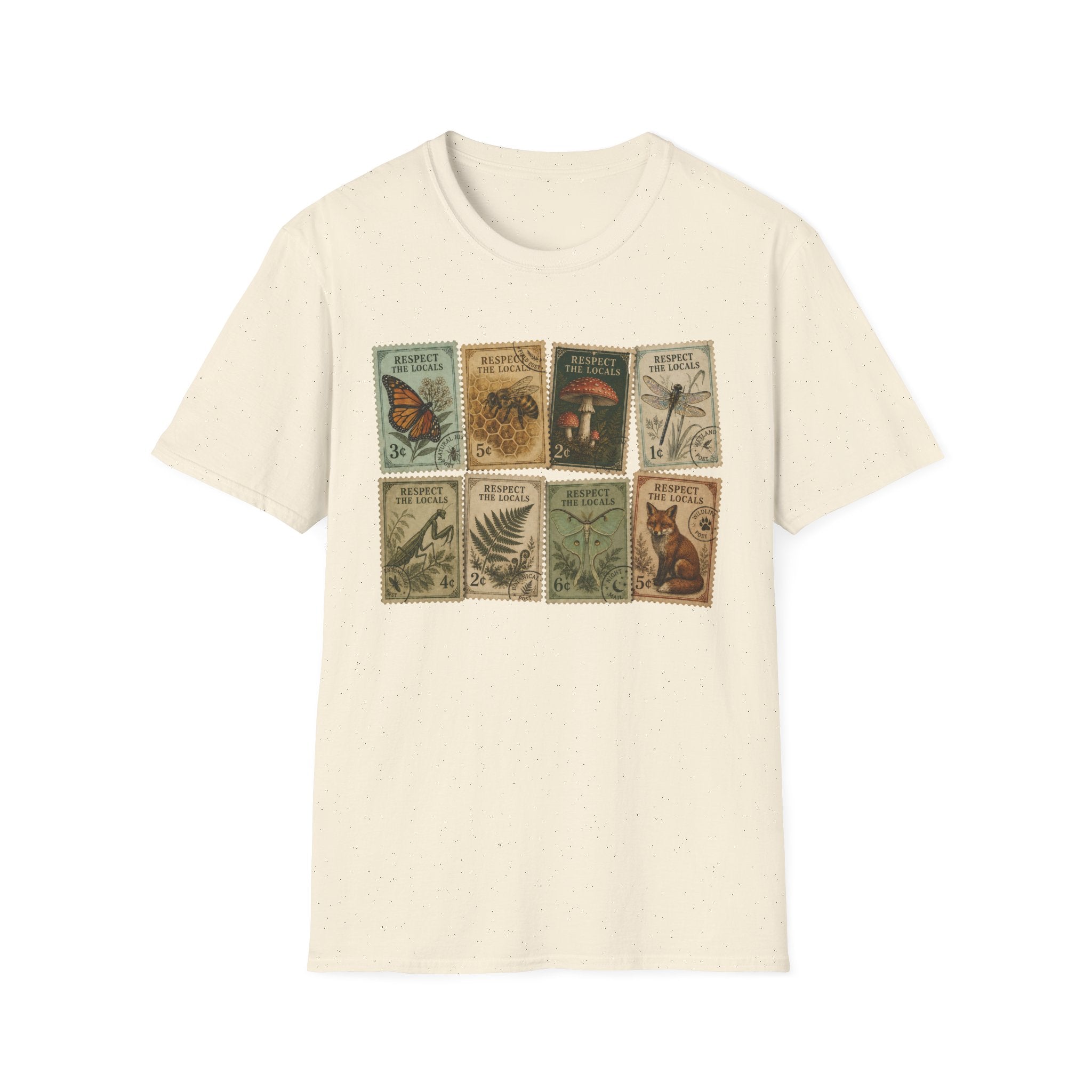 Respect The Locals Vintage Stamps T-Shirt