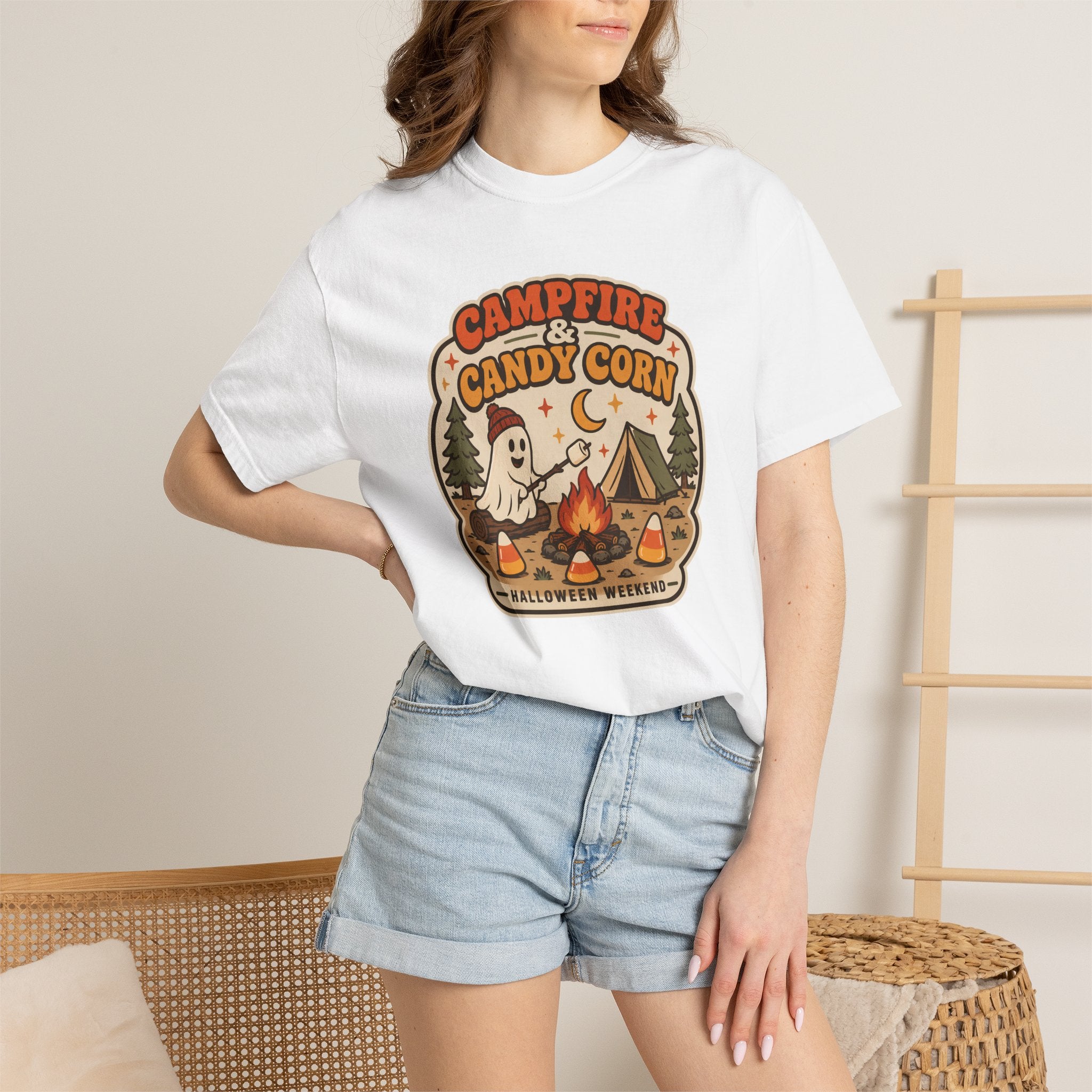 Campfire and Candy Corn - Comfort Colors T-Shirt