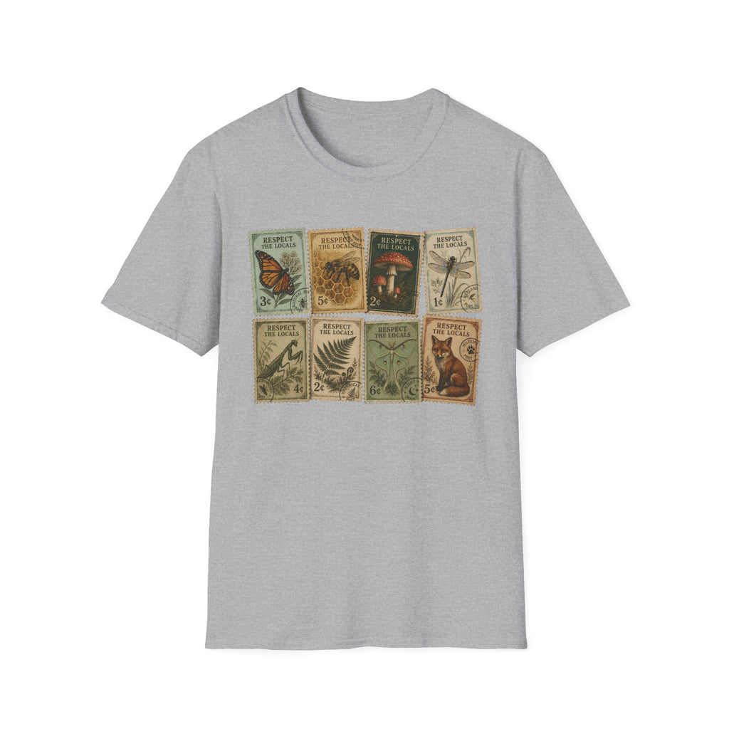 Respect The Locals Vintage Stamps T-Shirt