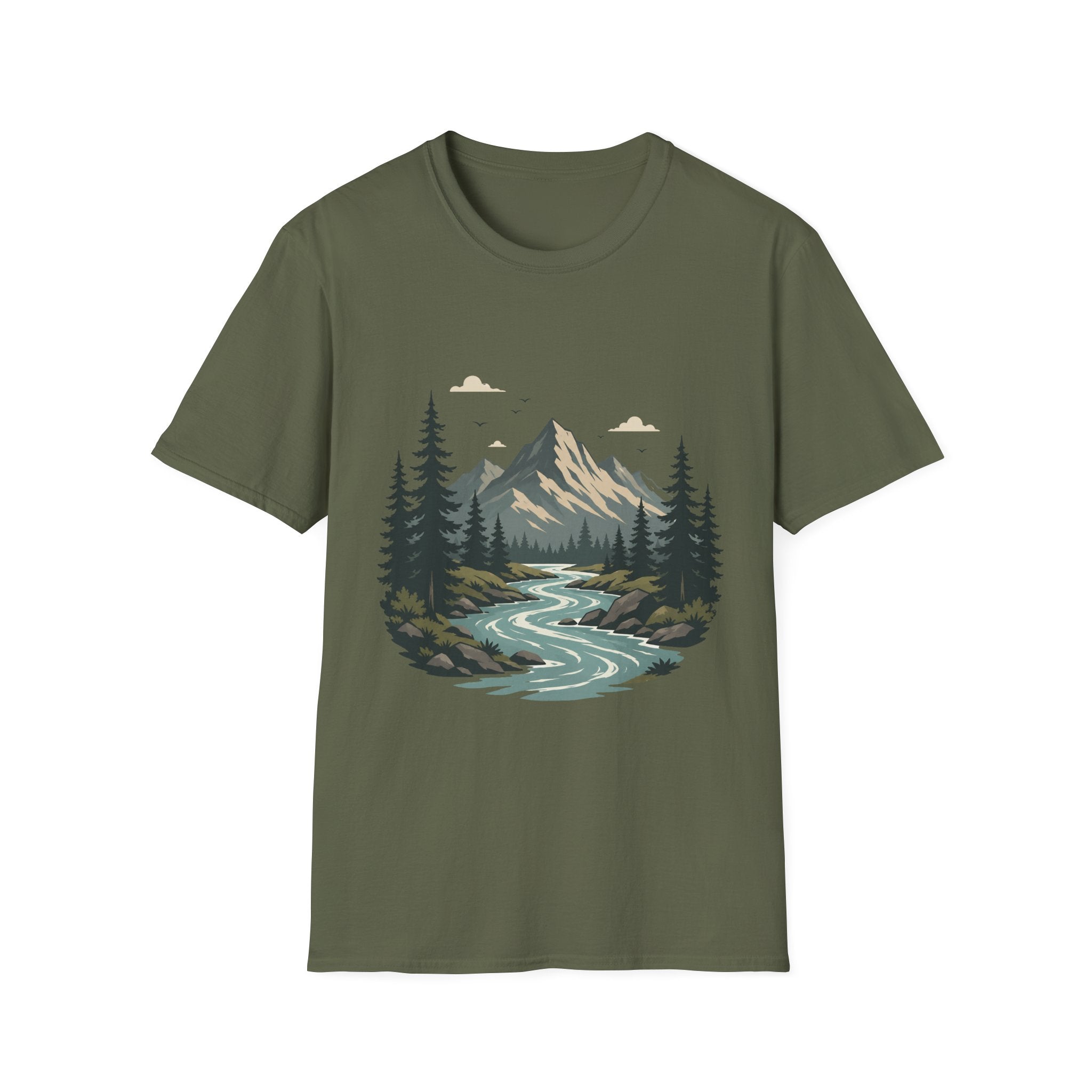 Mountain River Scene T-Shirt