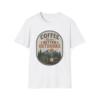 Coffee Tastes Better Outdoors Badge T-Shirt