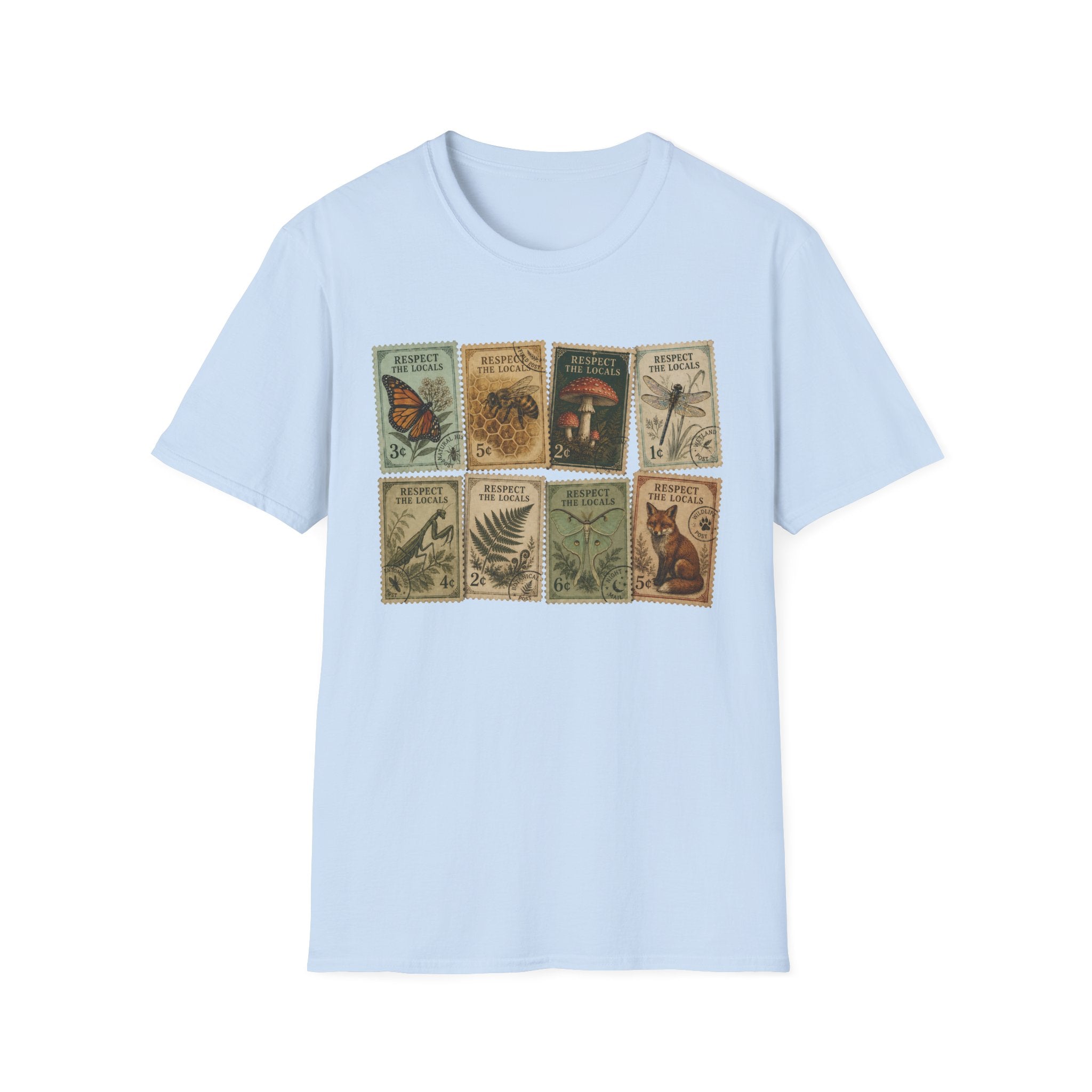Respect The Locals Vintage Stamps T-Shirt