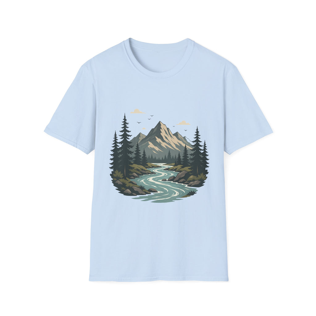 Mountain River Scene T-Shirt