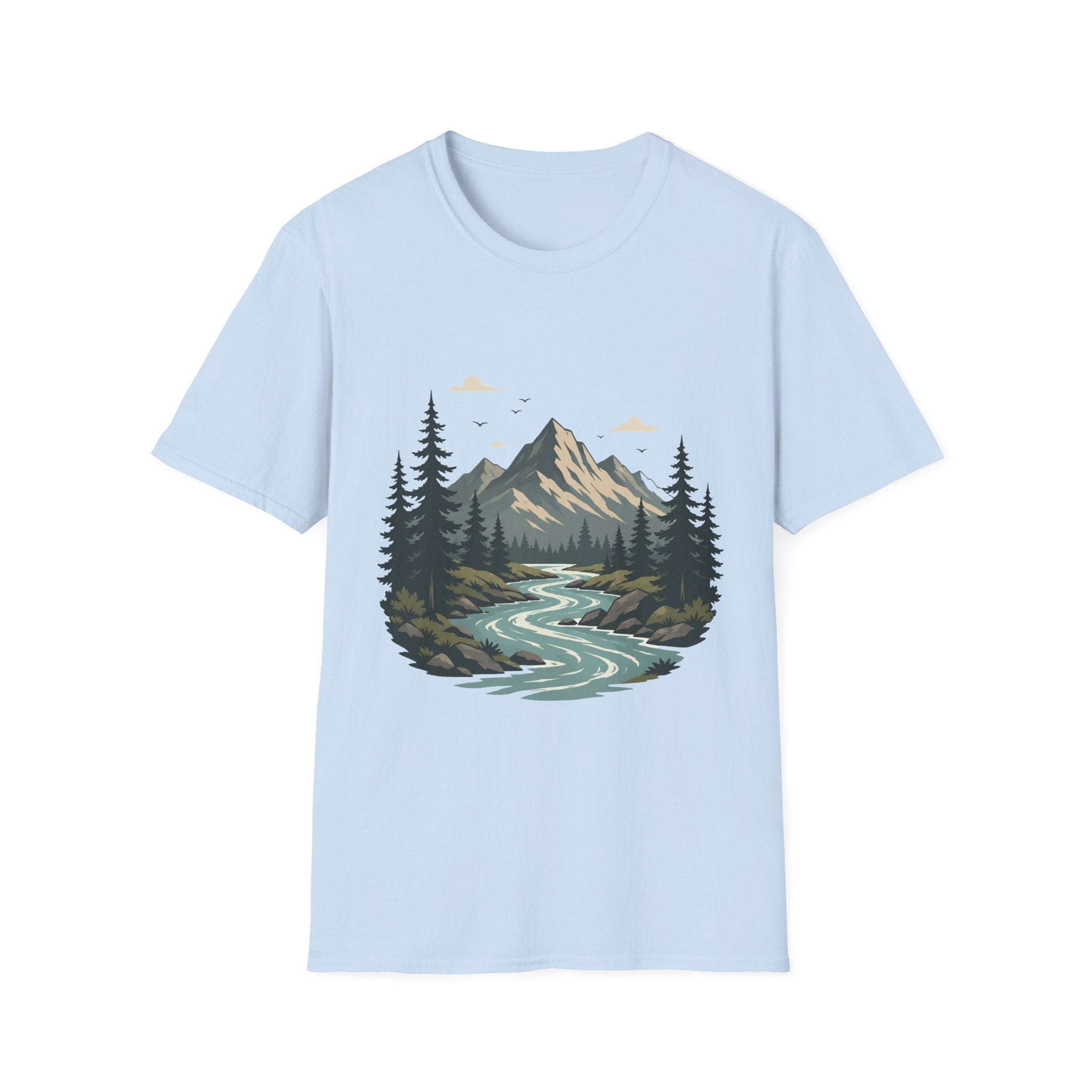 Mountain River Scene T-Shirt