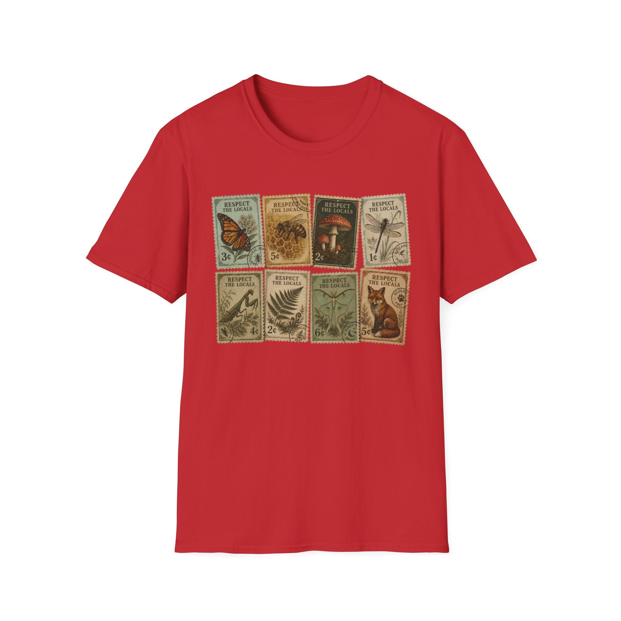 Respect The Locals Vintage Stamps T-Shirt