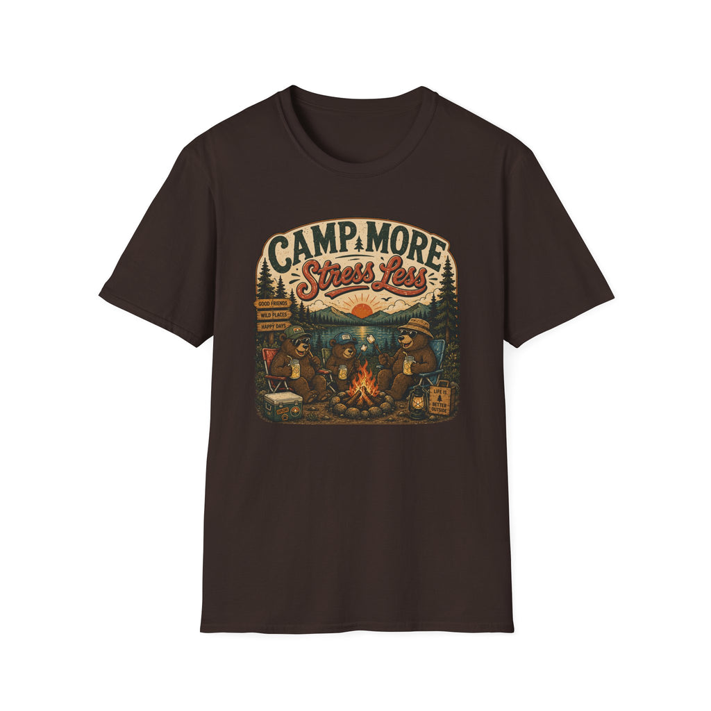 Camp More Stress Less - T-Shirt