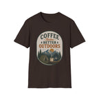 Coffee Tastes Better Outdoors Badge T-Shirt