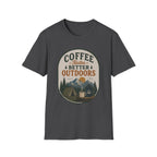 Coffee Tastes Better Outdoors Badge T-Shirt