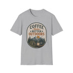 Coffee Tastes Better Outdoors Badge T-Shirt