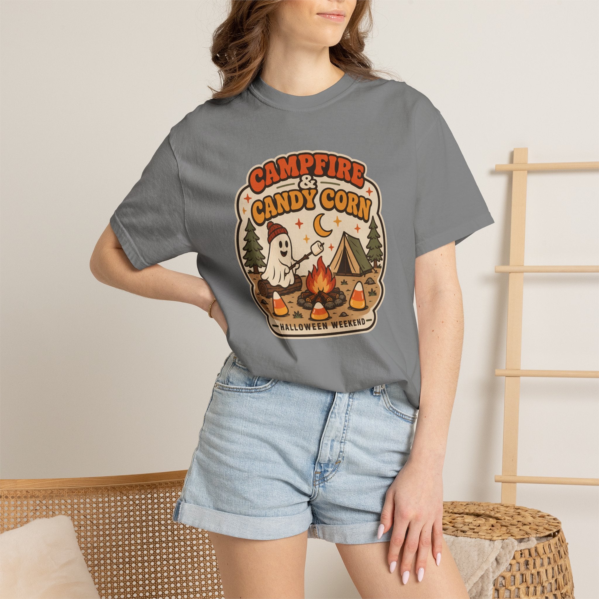 Campfire and Candy Corn - Comfort Colors T-Shirt