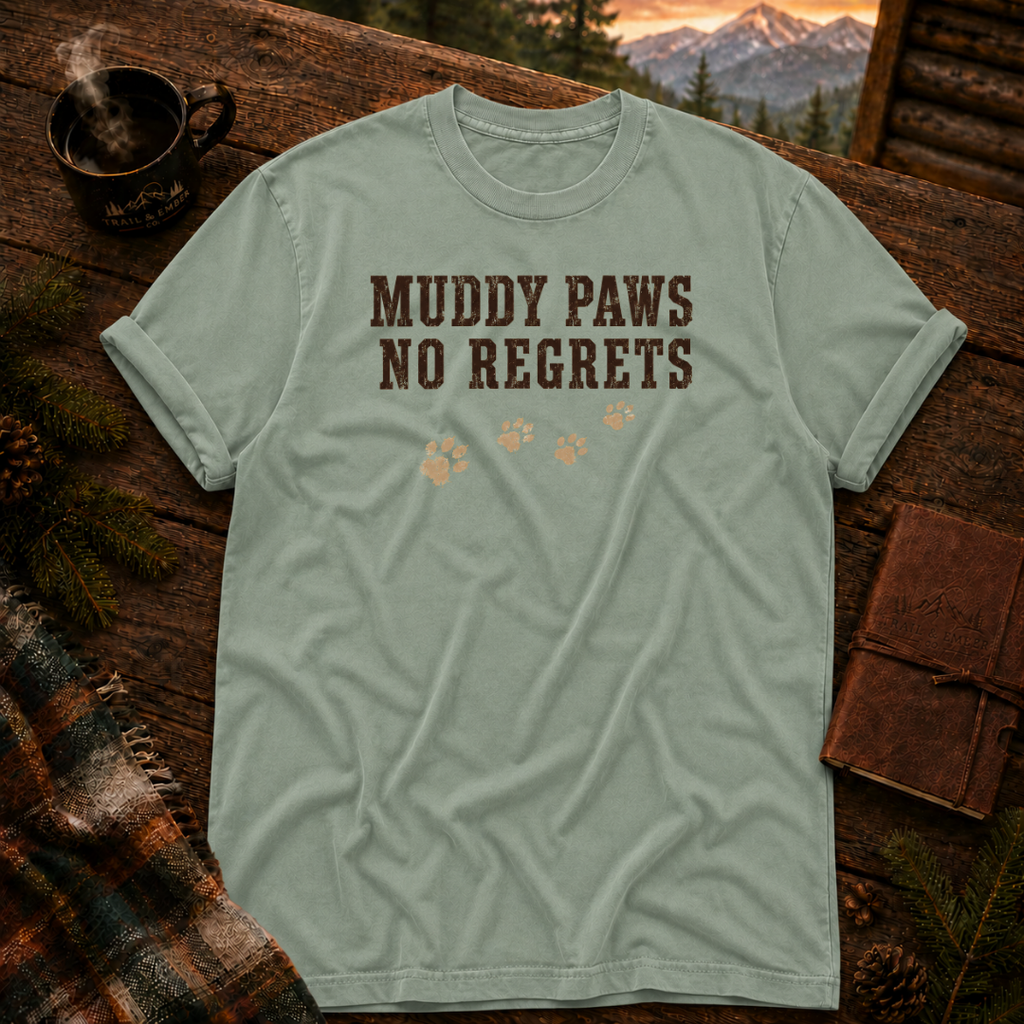 Muddy Paws No Regrets - Comfort Colors T-Shirt