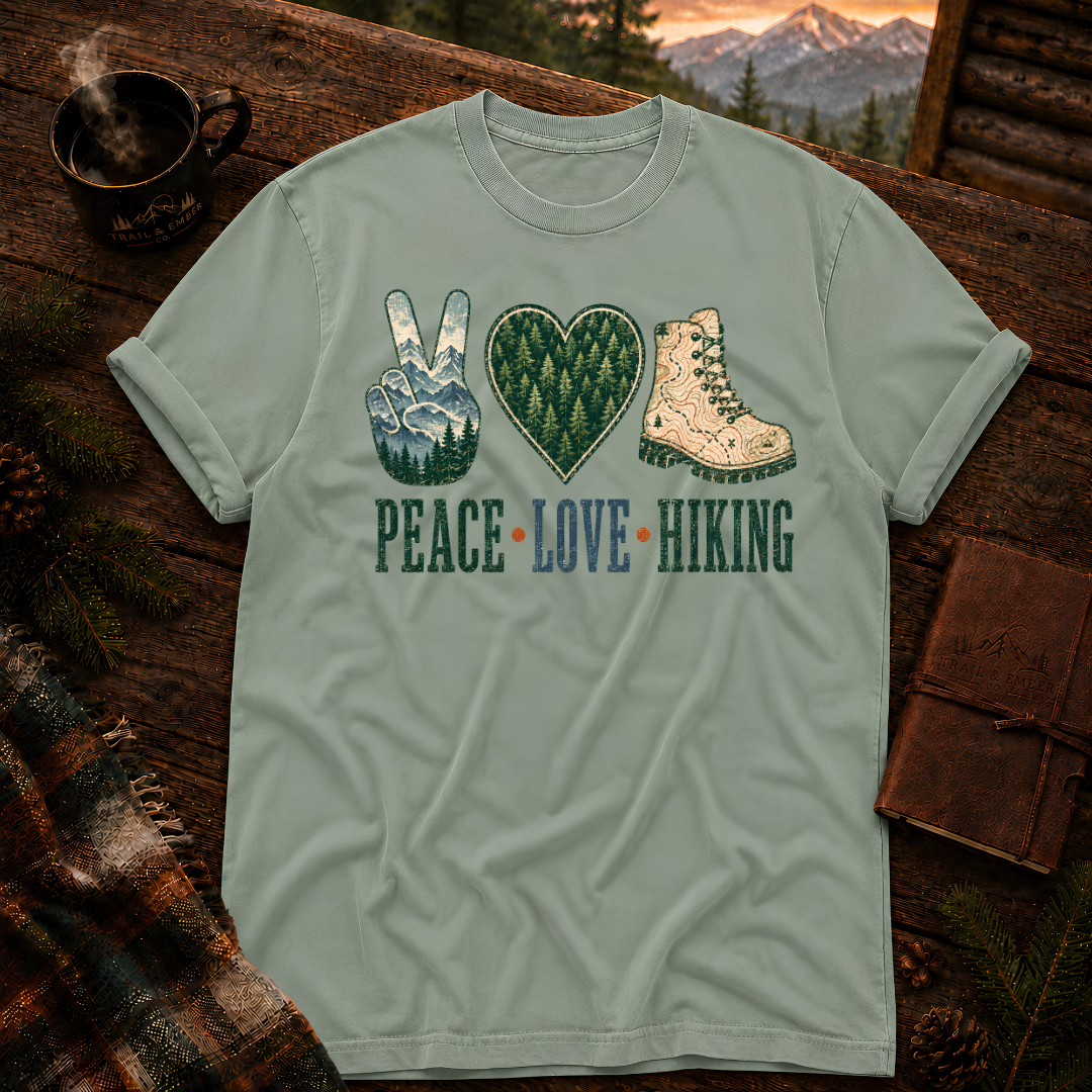 Peace Love Hiking - Comfort Colors T-Shirt
