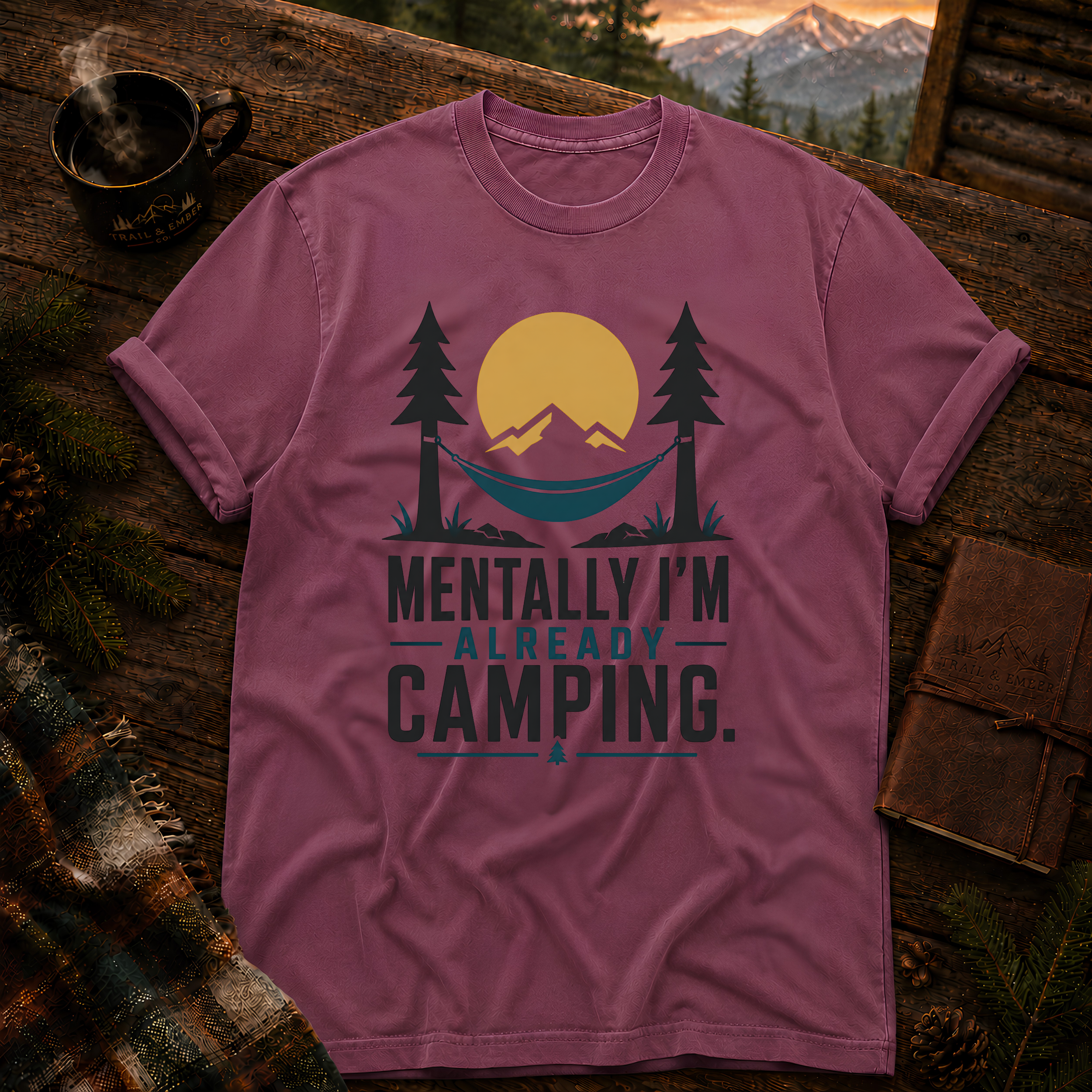 Mentally I'm Already Camping - Comfort Colors T-Shirt