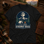 Black Comfort Colors 1717 t-shirt with Sleep Under Strange Skies design — Trail & Ember Co.