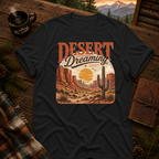 Black Gildan 64000 t-shirt with Desert Dreams graphic — Trail & Ember Co. outdoor apparel