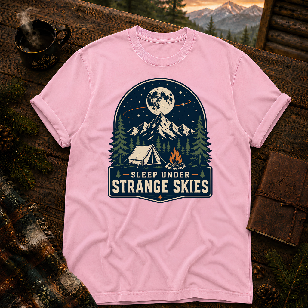 Blossom Comfort Colors 1717 t-shirt with Sleep Under Strange Skies design — Trail & Ember Co.