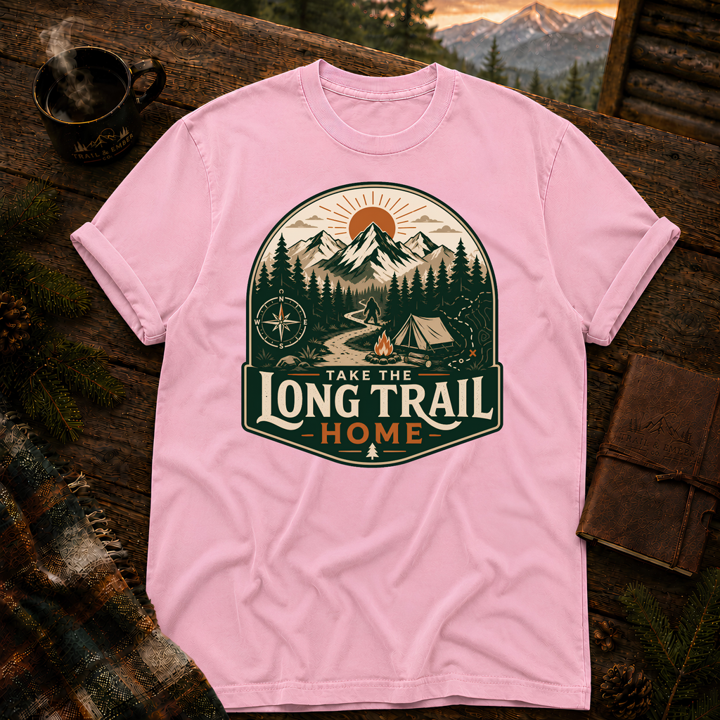 Blossom Comfort Colors 1717 t-shirt with Take the Long Trail design — Trail & Ember Co.