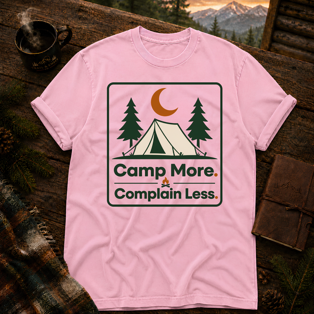Blossom Comfort Colors 1717 t-shirt with Camp More Complain Less design — Trail & Ember Co.