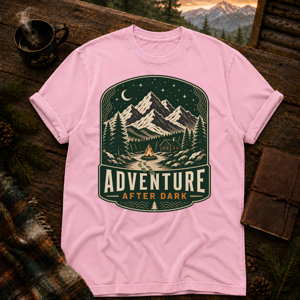 Blossom Comfort Colors 1717 t-shirt with Adventure After Dark design — Trail & Ember Co.