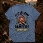 Blue Jean Comfort Colors 1717 t-shirt with Campfire Supervisor design — Trail & Ember Co.