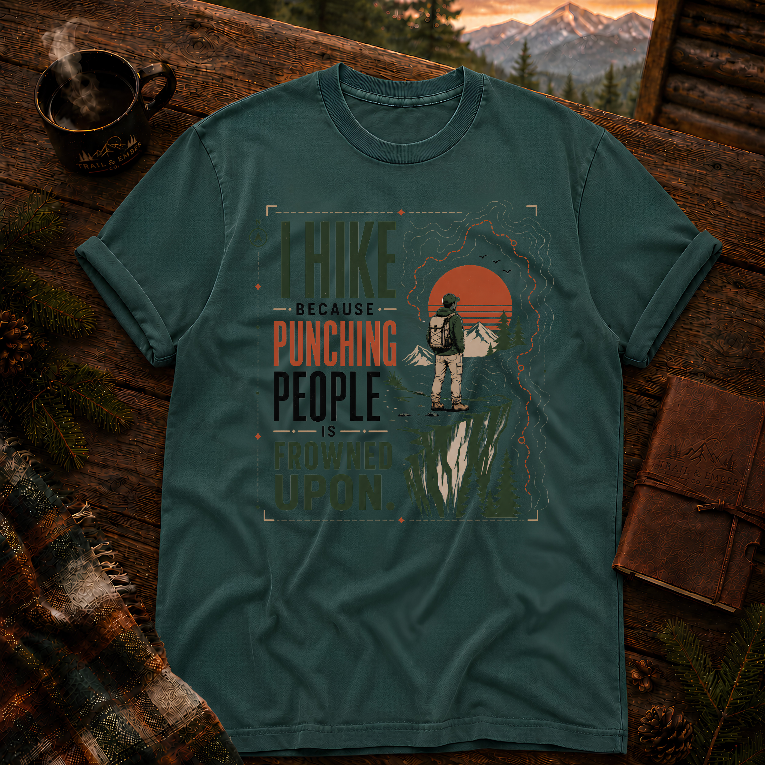 I Hike Because - Comfort Colors T-Shirt