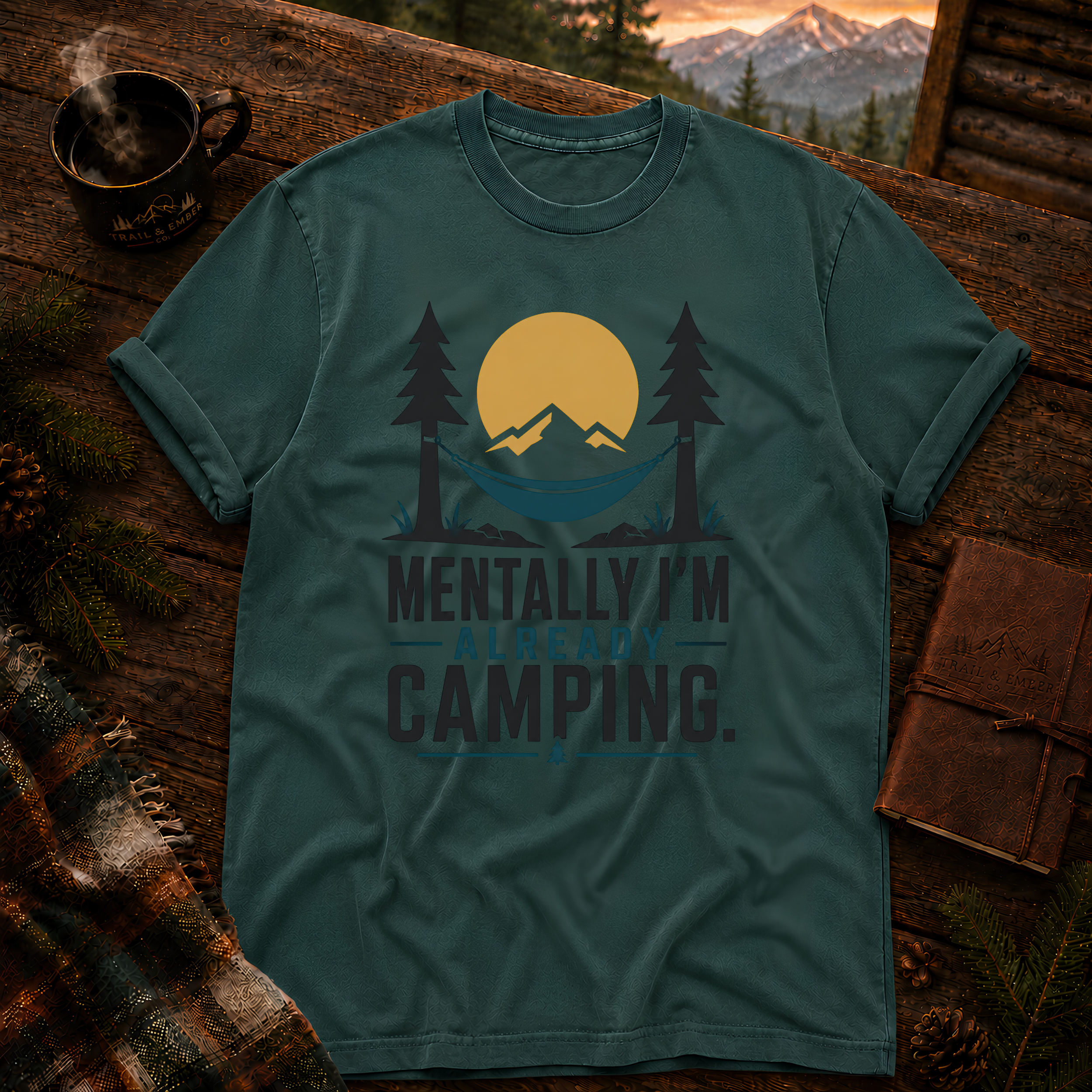 Mentally I'm Already Camping - Comfort Colors T-Shirt