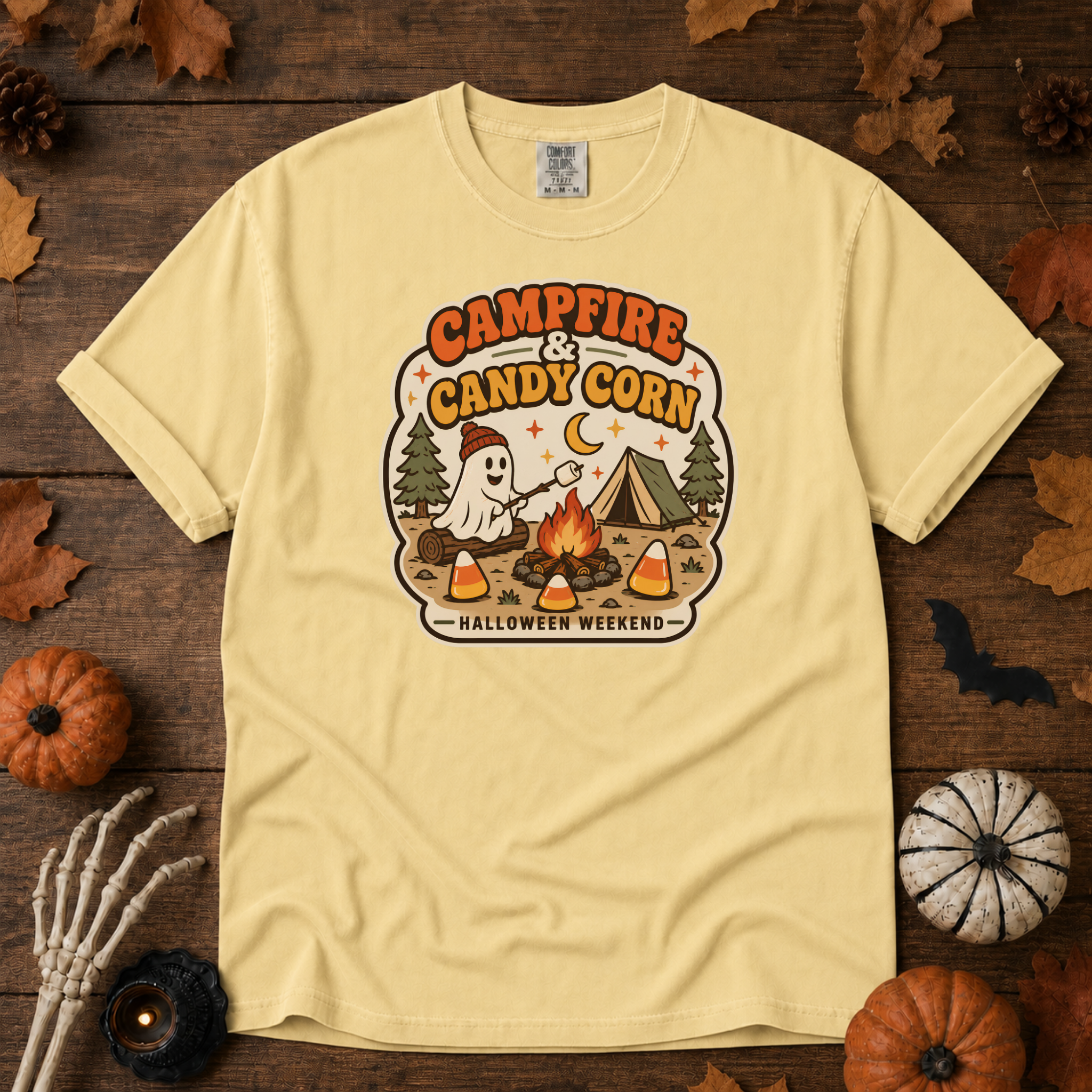 Campfire and Candy Corn - Comfort Colors T-Shirt