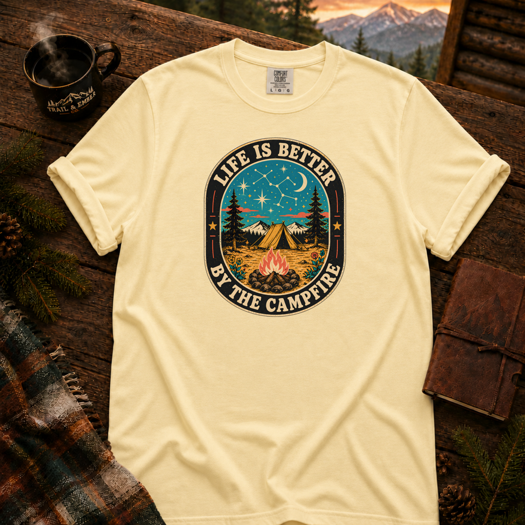 Life Is Better Comfort Colors T-Shirt in Butter