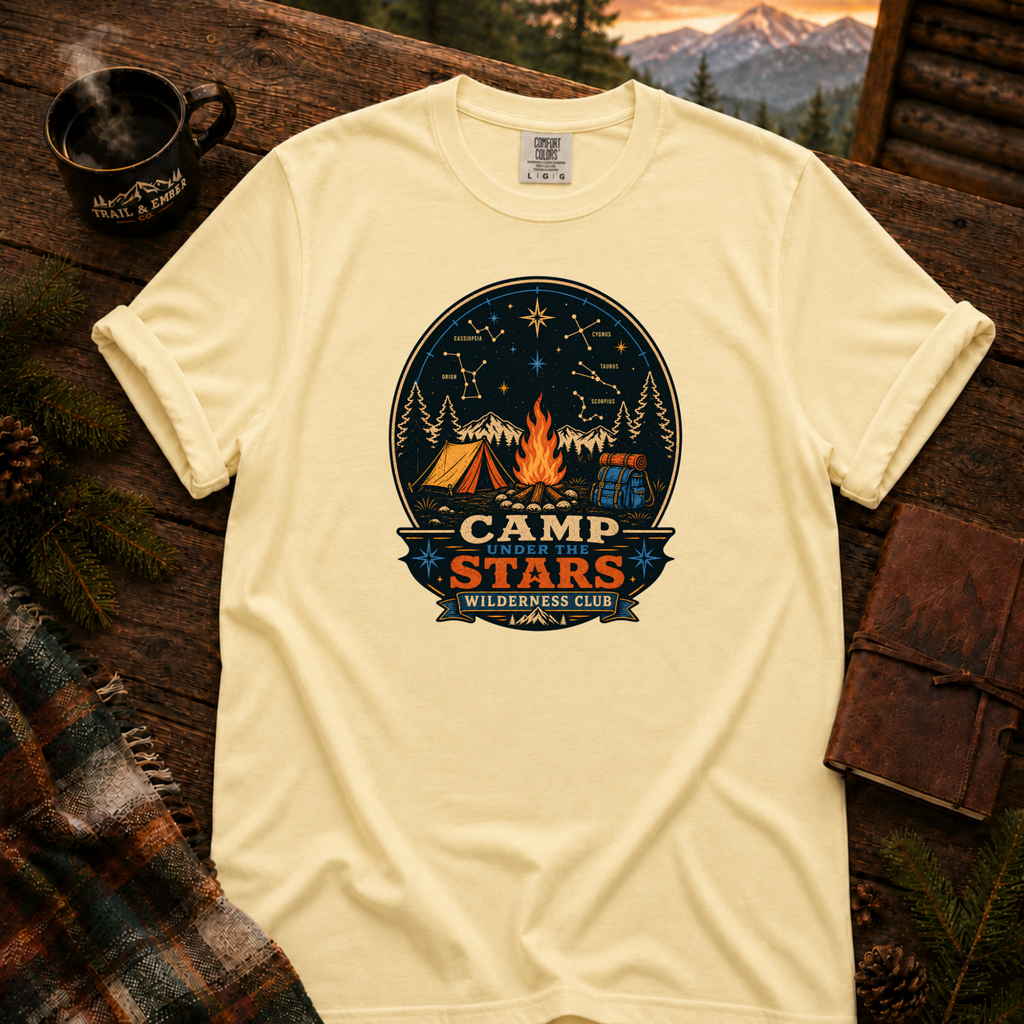 Camp Stars Comfort Colors T-Shirt in Butter